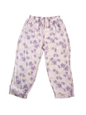 Eberjey 100% Silk Abstract Print Pajama Pants XL